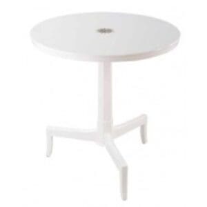 Cotton White Round End Table