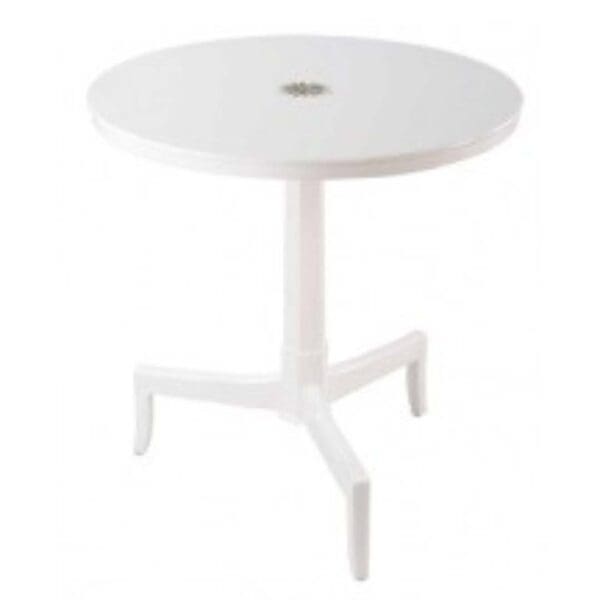 Cotton White Round End Table