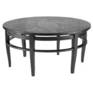 Platinum Crocodile Round Cocktail Table