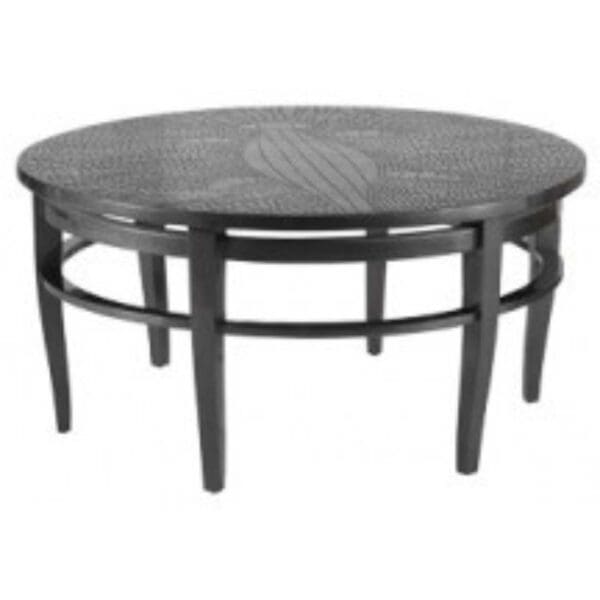 Platinum Crocodile Round Cocktail Table