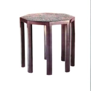 Platinum Crocodile Octagon Lamp Table